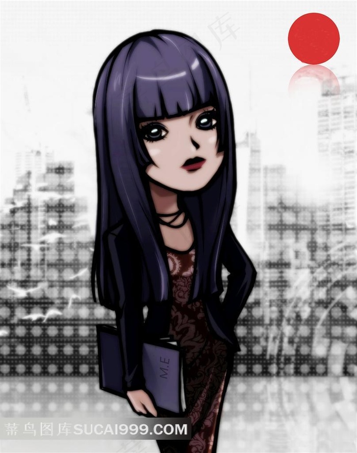 电影小时代人物海报插画：宫洺