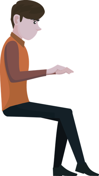 商务办公打字男人