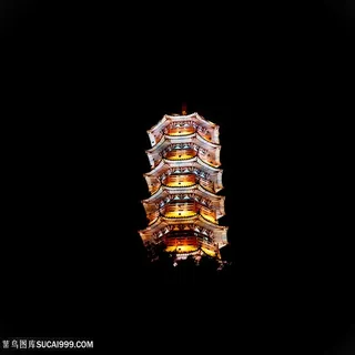 桂林宝塔夜景图片