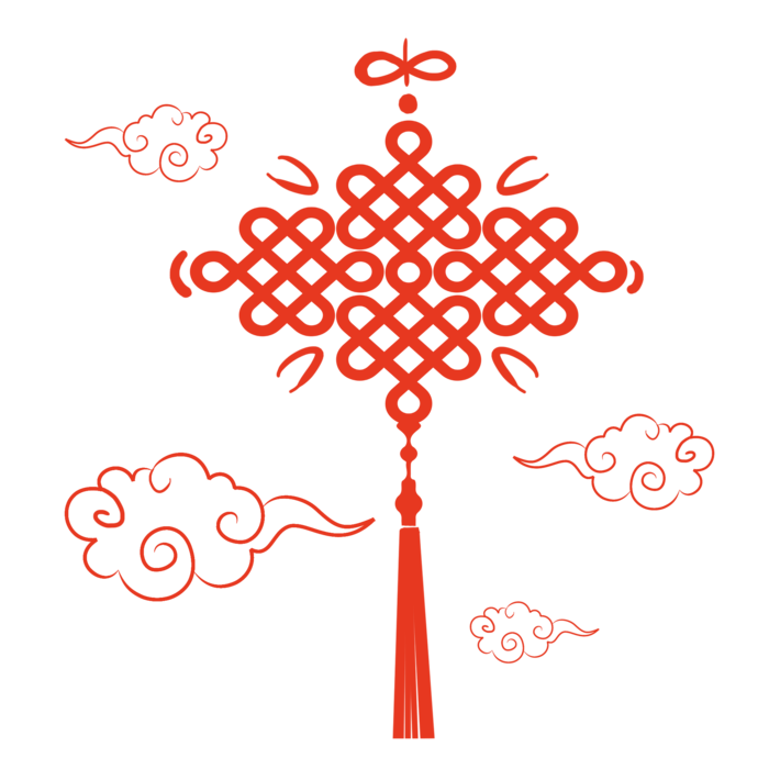 红色平安结中国结免扣素材