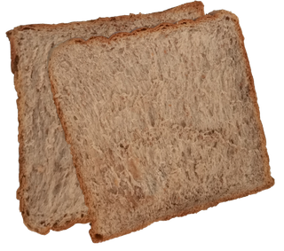 可分开全麦黑麦吐司面包两片独立三明治免抠元素实物摄影素材