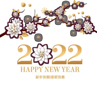 设计桃花装饰新年