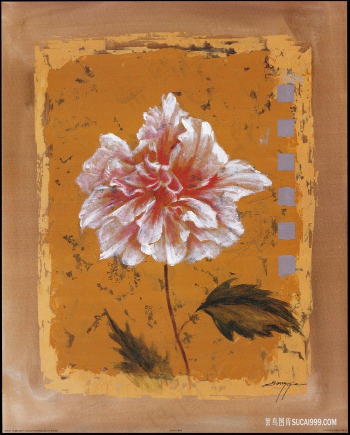 复古花卉唯美艺术插画