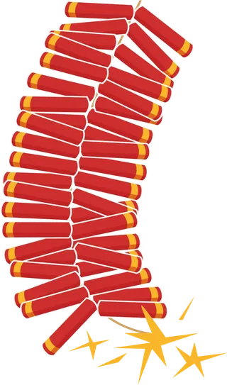 红色烟花爆竹免扣素材