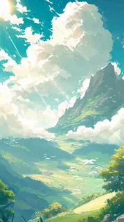 阳光春天细长流水山脉村庄小屋草坪,春分,旅行露营 阳光春天细长流水山脉村庄小屋草坪,春分,旅行露营