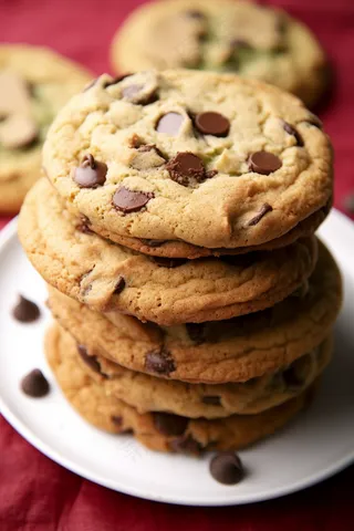 巧克力曲奇饼干下午茶摄影图