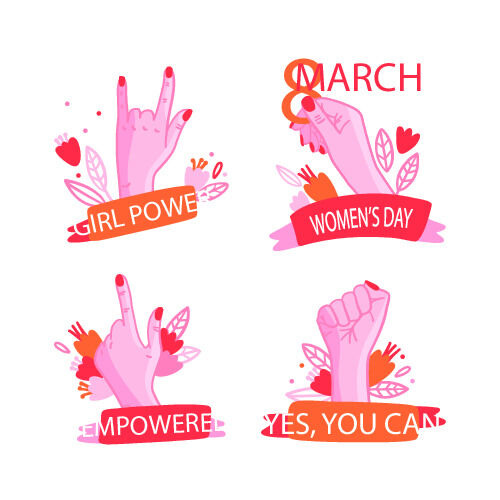 三八妇女节女神节贺卡素材