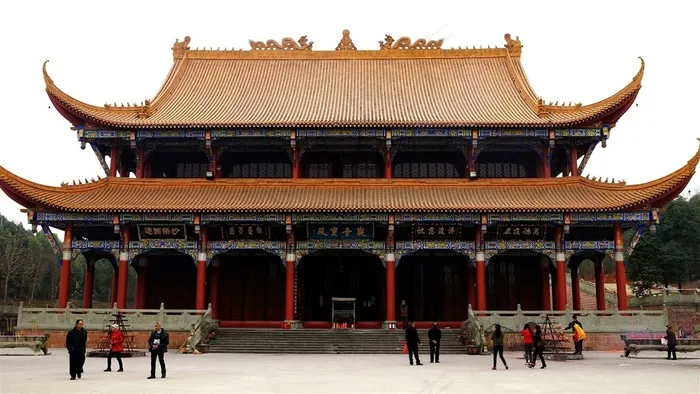 四川德阳崇果寺风景素材图
