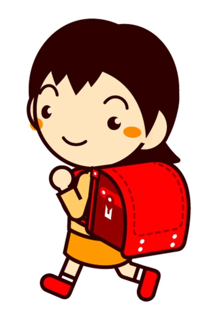 背书包 女孩 卡通