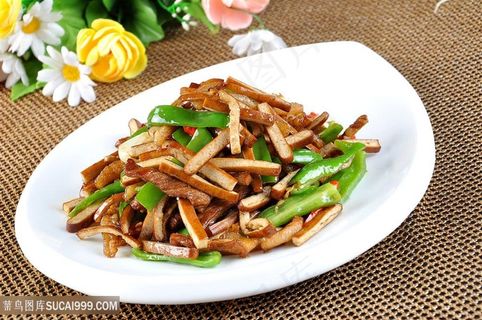 酱豆腐干炒肉风味小炒菜谱高清图片湘菜摄影餐饮传统美食