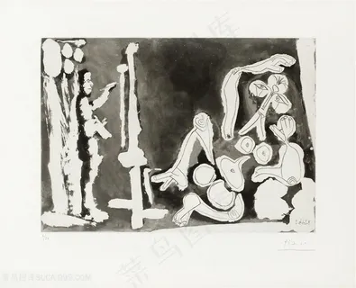 毕加索素描人物风景画插画 毕加索素描人物风景画插画