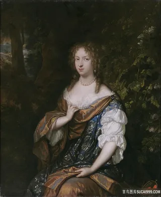 贵妇人物肖像油画装饰画油画图片