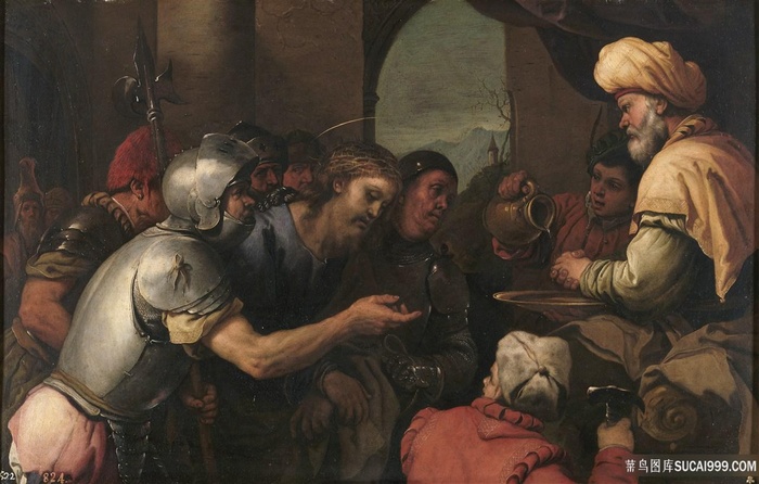 聚集会议交流油画