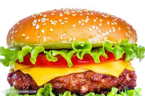 高清美食特写汉堡包