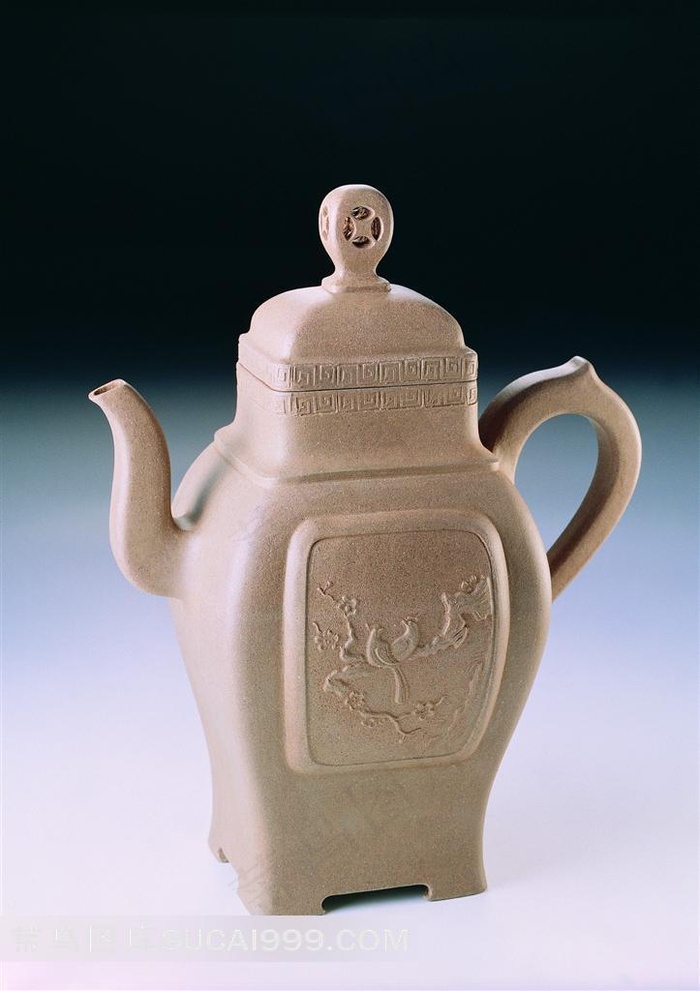 高清紫砂茶壶摄影图片