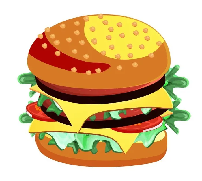 矢量免抠汉堡包cdr矢量模版下载