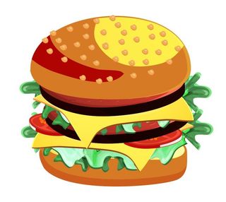 矢量免抠汉堡包
