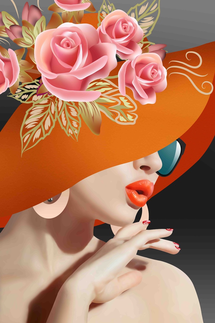 北欧美女装饰画 