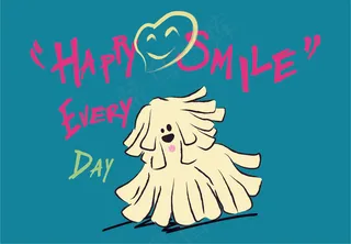 奔跑的小狗插画