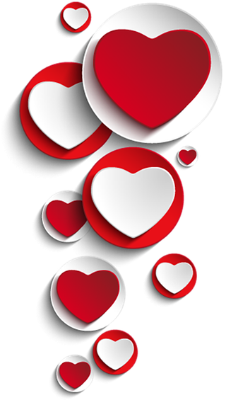 圆形爱心情人节