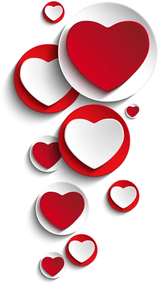 圆形爱心情人节