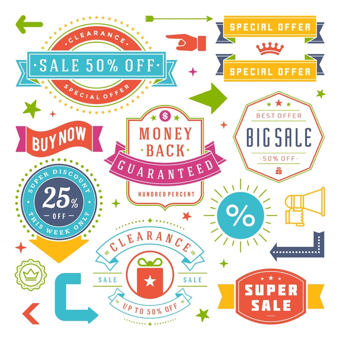 免抠超市促销标签