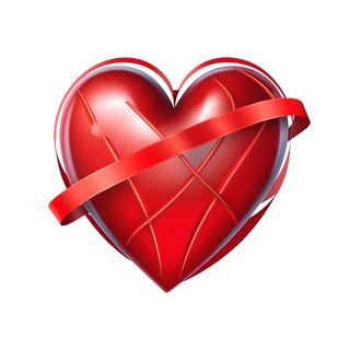情人节520爱心飘带免抠