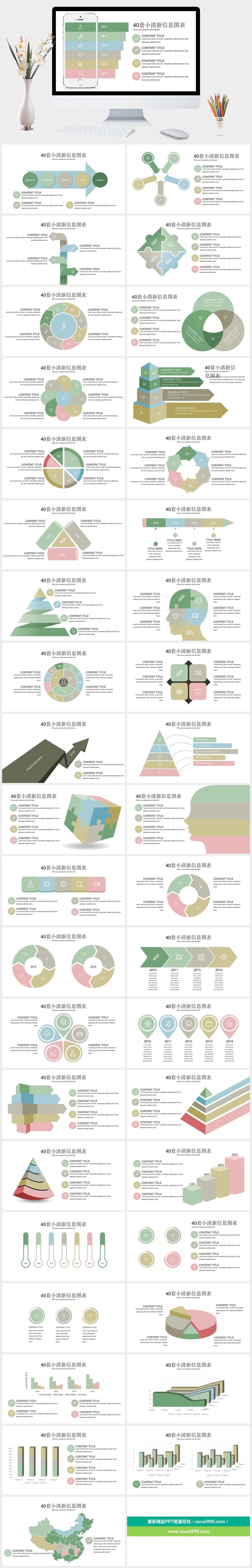 创意可视化图形图表商务通用PPT模板