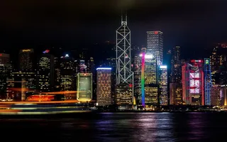 香港维多利亚港唯美夜景图片