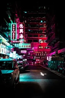 香港街道夜景图片 香港街道夜景图片