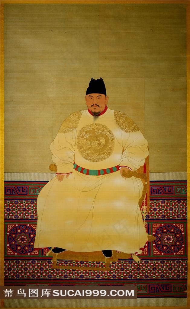明太祖朱元璋坐立画像