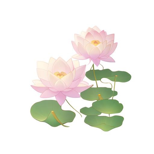 莲花荷花免抠(2048x2048)
