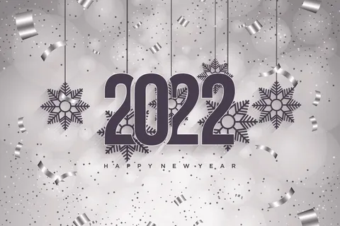 2022创意艺术字体新年虎年圣诞节数字立体质感文字AI矢量设计素材