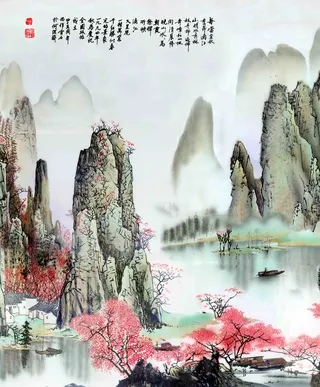 中国风装饰画山水