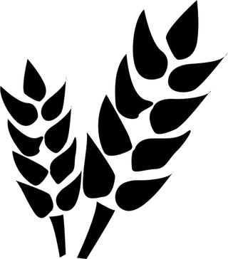 麦子黑色剪影现代农业