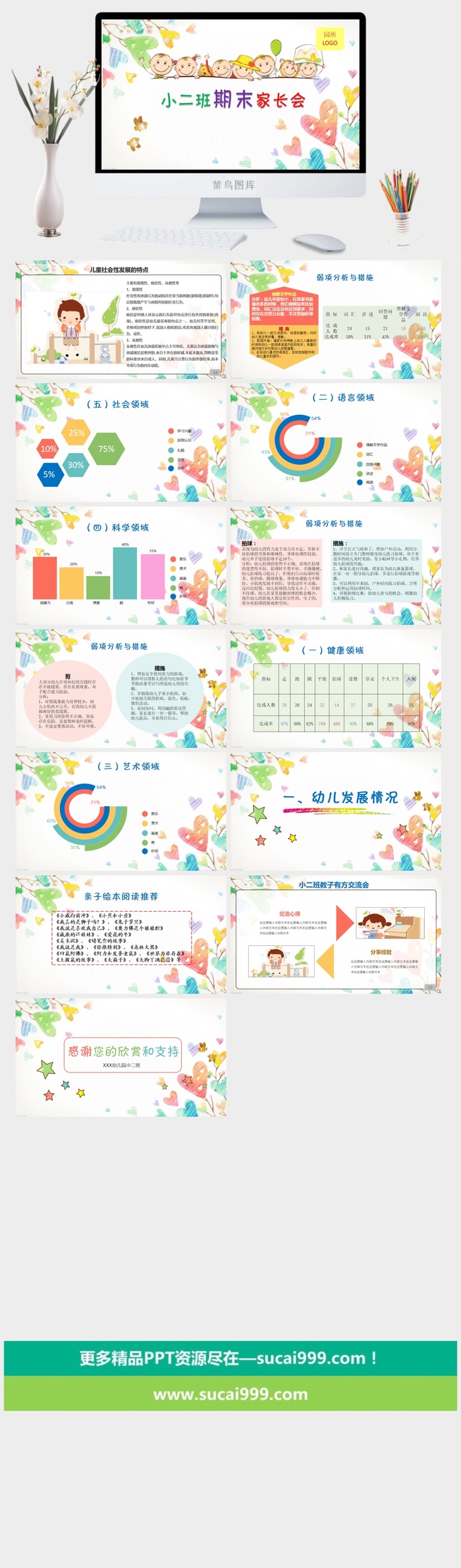幼儿园家长会 高清 可修改 PPT 