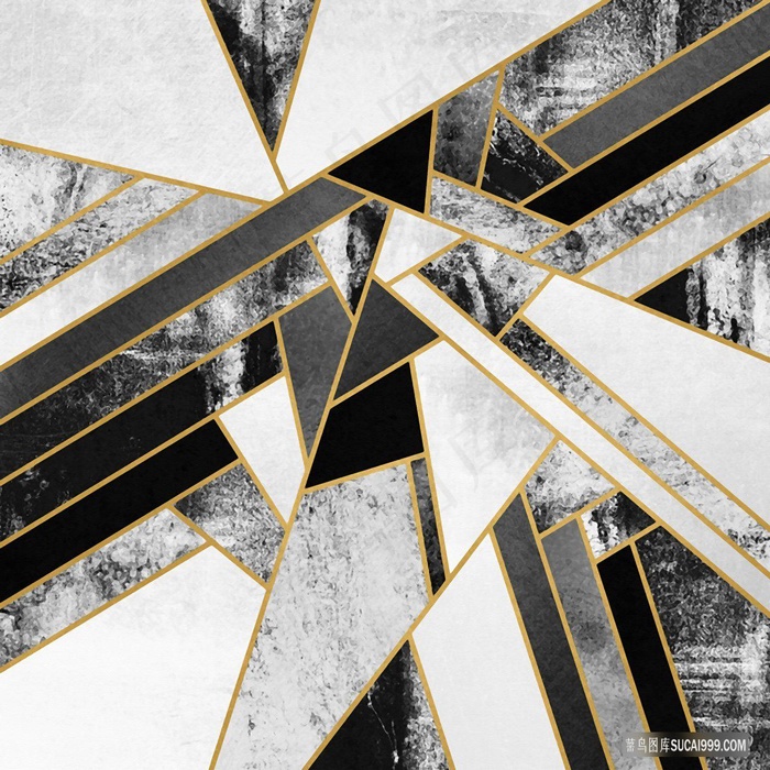 现代几何建筑插画