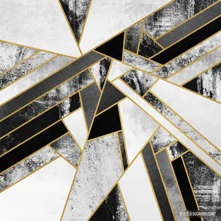 现代几何建筑插画