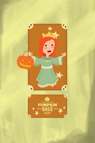 万圣节小鬼捣蛋儿童矢量插画扁平