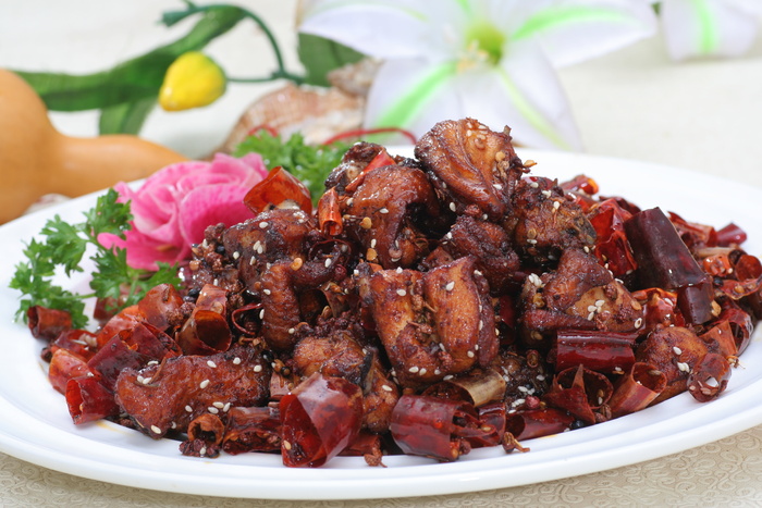 蒜香辣子鸡 26元