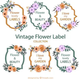 免抠复古花卉装饰标