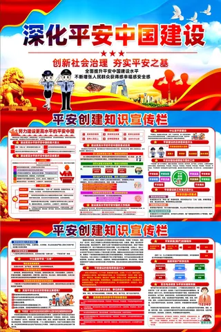 平安中国建设宣传栏展板