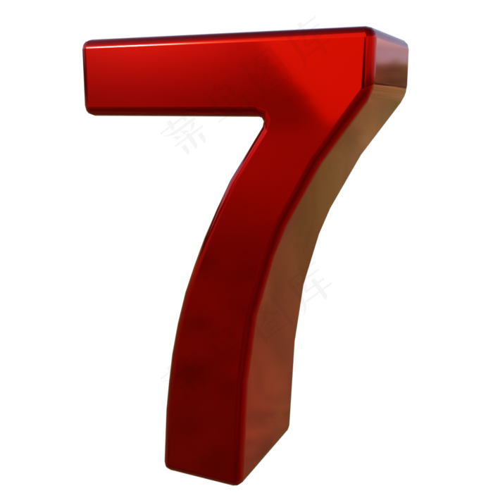 3d立体数字7