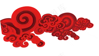 彩云 古典云 祥云图案 祥云素材 创意祥云  红色祥云 花边花纹 免抠