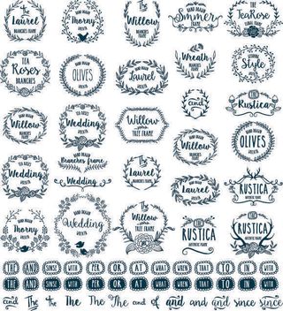 欧式复古线条边框花纹AI矢量LOGO角框花边分割线设计PSD卡片素材