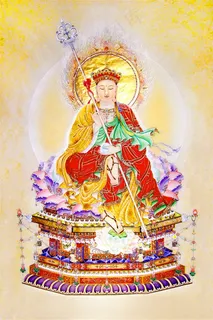 金色油画地藏菩萨 金色油画地藏菩萨