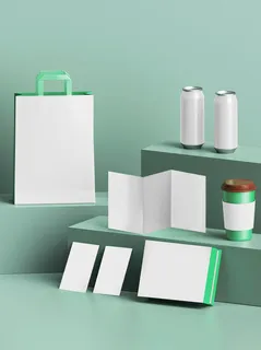 手提袋VI样机贴图包装logo样机