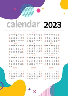 彩色兔年2023日历