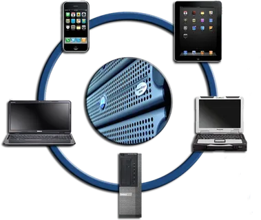 互联网服务器智能设备科技kv主视觉素材