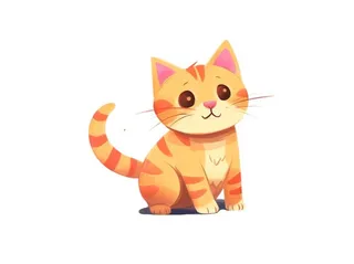 小猫动物元素插画